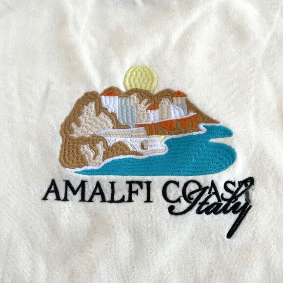 PacSun Amalfi Coast Embroidery Crew Neck Sweats Men's M Crew Neck Sweatshirt NWT - Picture 5 of 10